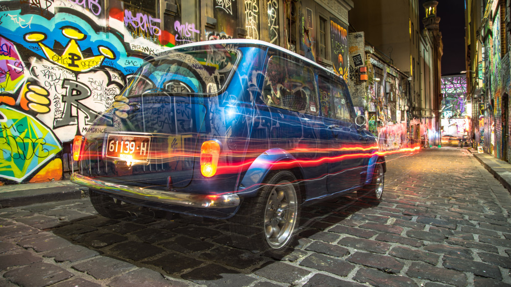 Light trails on Mini