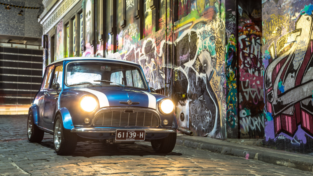 1963 Mini in Hosier Lane