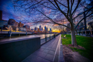 Cool Air and a Warm Sunrise from Southbank
