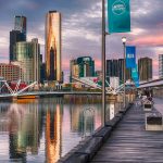 Pink Sky At Night over South Wharf